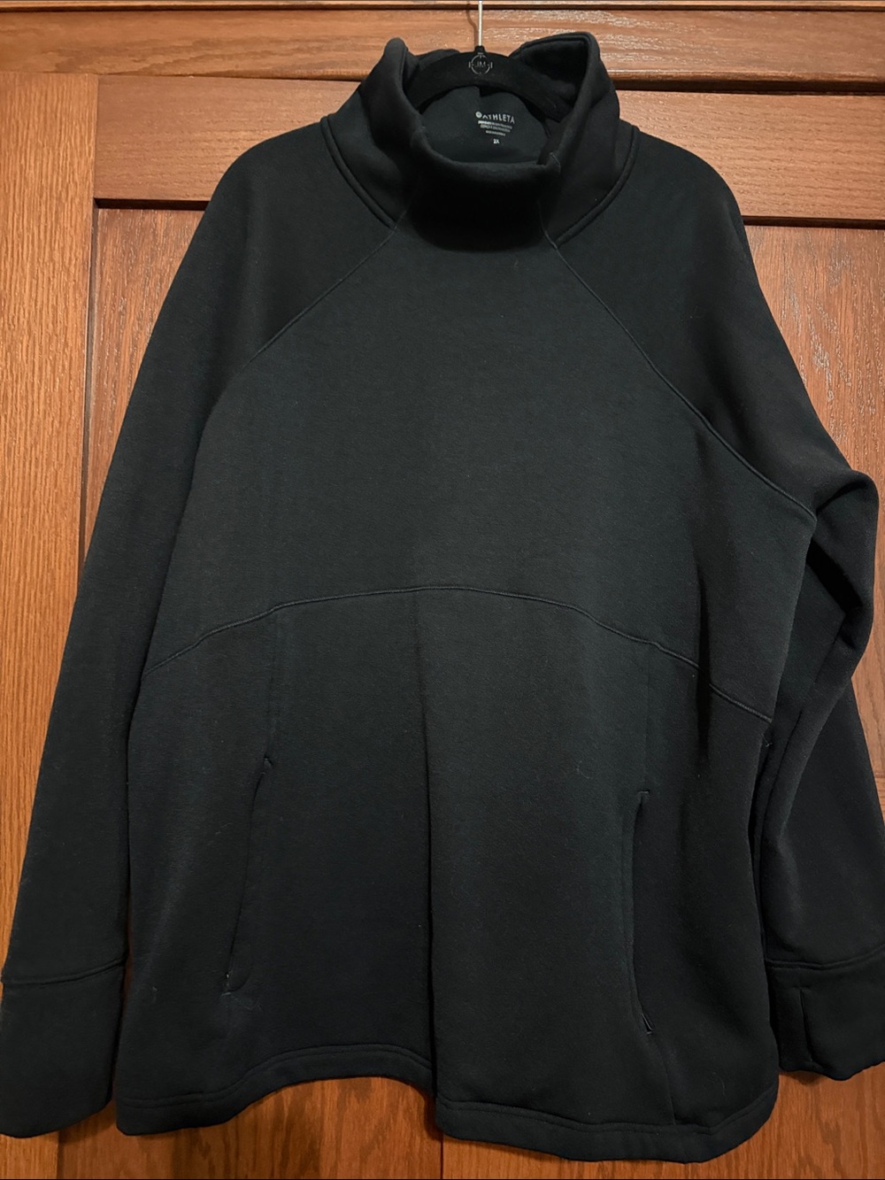 Athleta Women's  Black Turtleneck Funnel Pullover